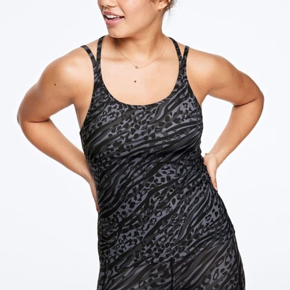 NWT Victoria’s Secret PINK grey leopard brami tank size xs
